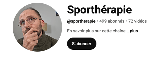 Capture Youtube Compte Sporthérapie